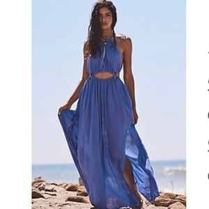FREE PEOPLE Holy Smokes Maxi Dress- Birdsong Blue